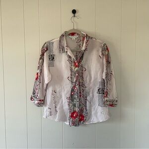 Chic Floral Button Down Shirt